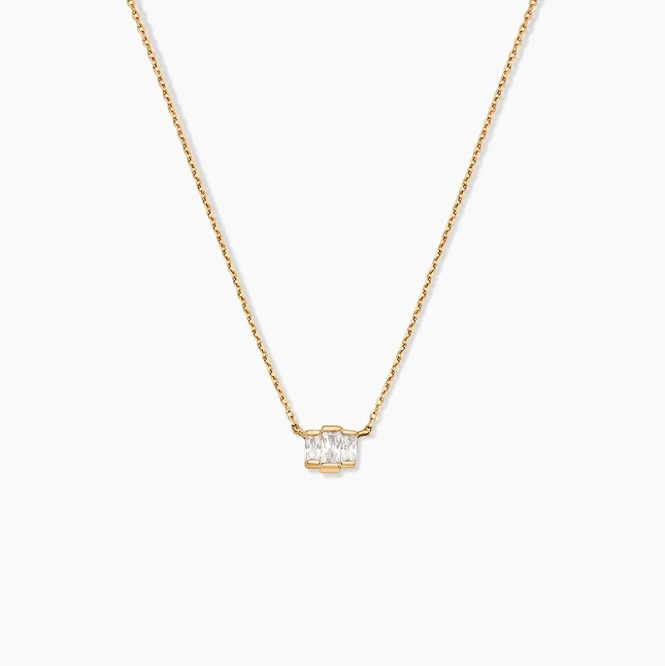 Collier Valentyne Plaque Or Jaune Oxyde De Zirconium