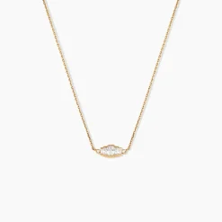Collier Valentyne Plaque Or Jaune Oxyde De Zirconium