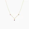 Marc Orian Colliers|Colliers Avec Pierres > Collier Valora Or Jaune Rhodolite Oxyde De Zirconium
