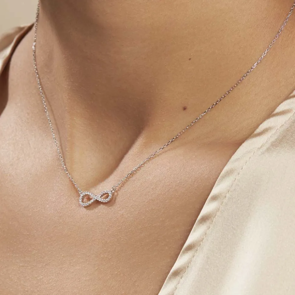 Collier Veda Argent Blanc Oxyde De Zirconium