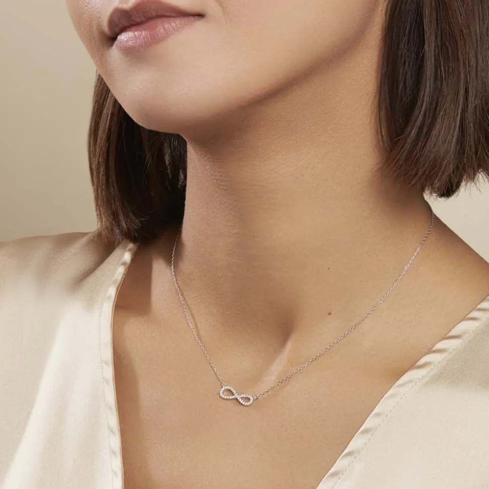 Collier Veda Argent Blanc Oxyde De Zirconium
