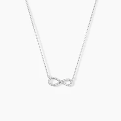 Collier Veda Argent Blanc Oxyde De Zirconium