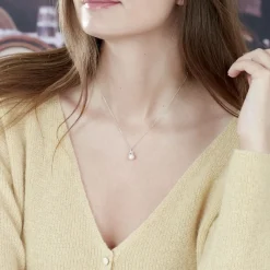 Marc Orian Colliers|Colliers Avec Pierres > Collier Verica Or Blanc Perle De Culture Et Diamant