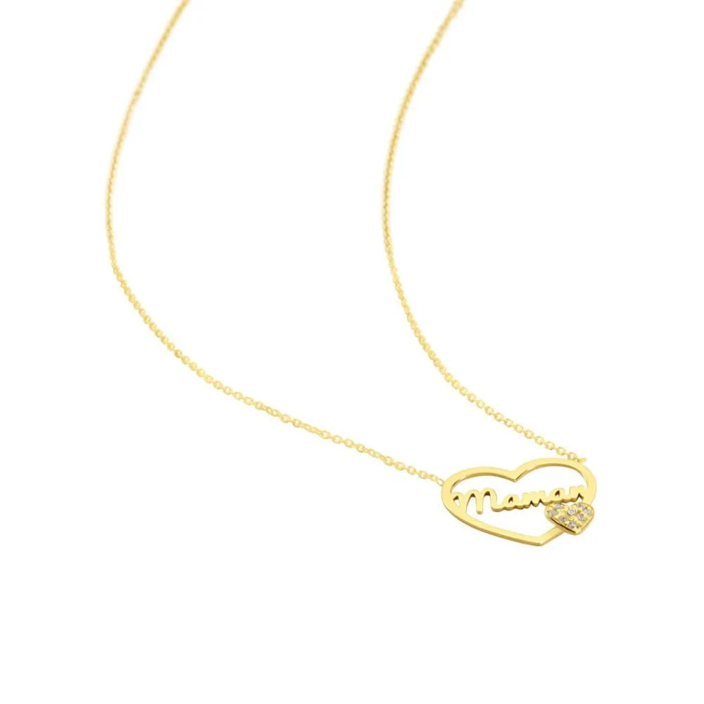 Marc Orian Colliers|Colliers Cœur > Collier Verohanta Or Jaune Oxyde De Zirconium