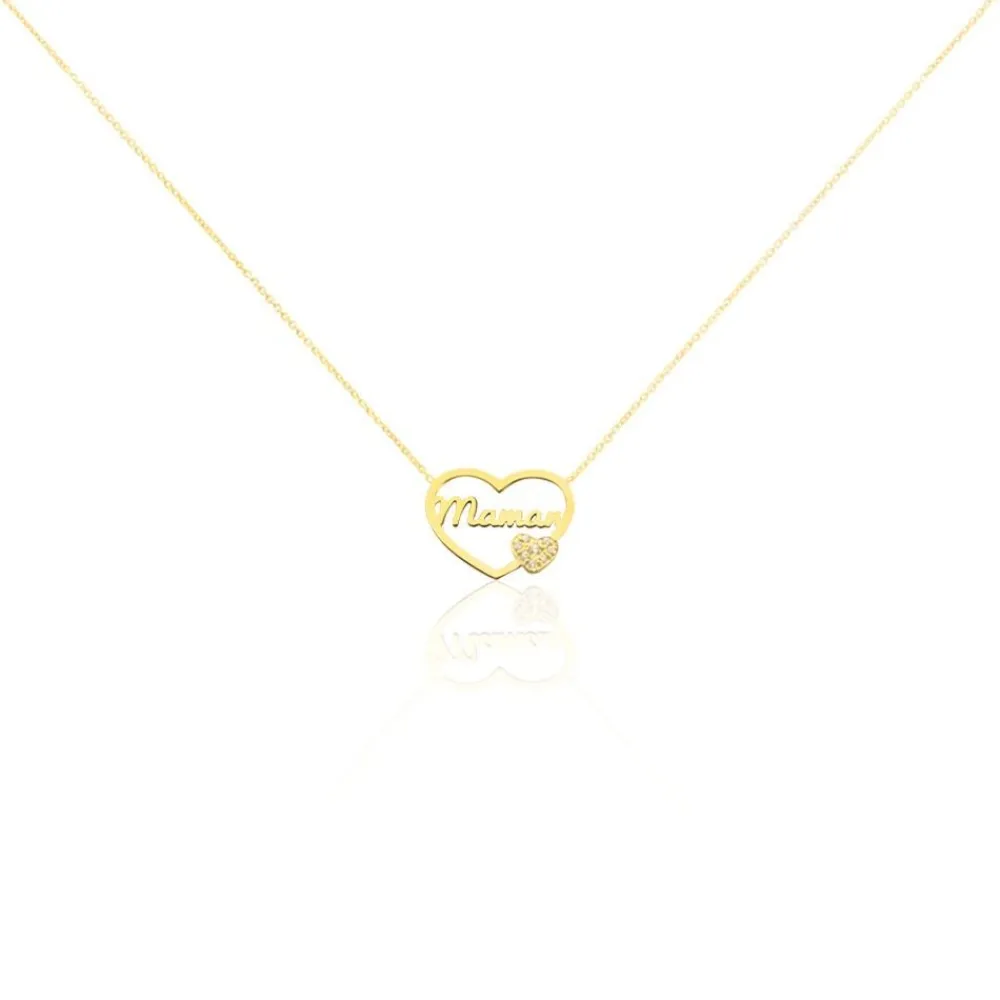 Marc Orian Colliers|Colliers Cœur > Collier Verohanta Or Jaune Oxyde De Zirconium
