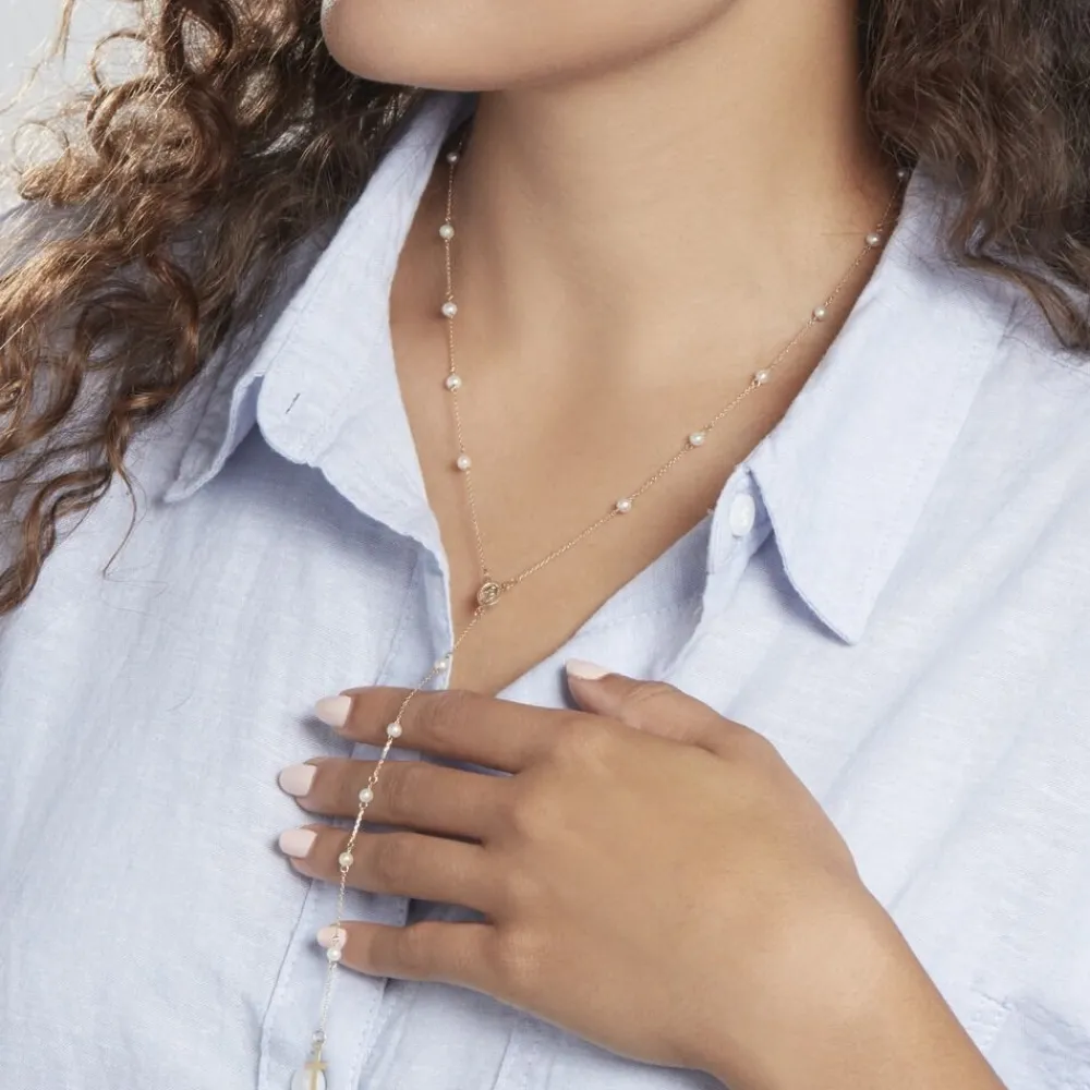 Marc Orian Colliers|Colliers Avec Pierres > Collier Vesta Or Jaune Perle De Culture