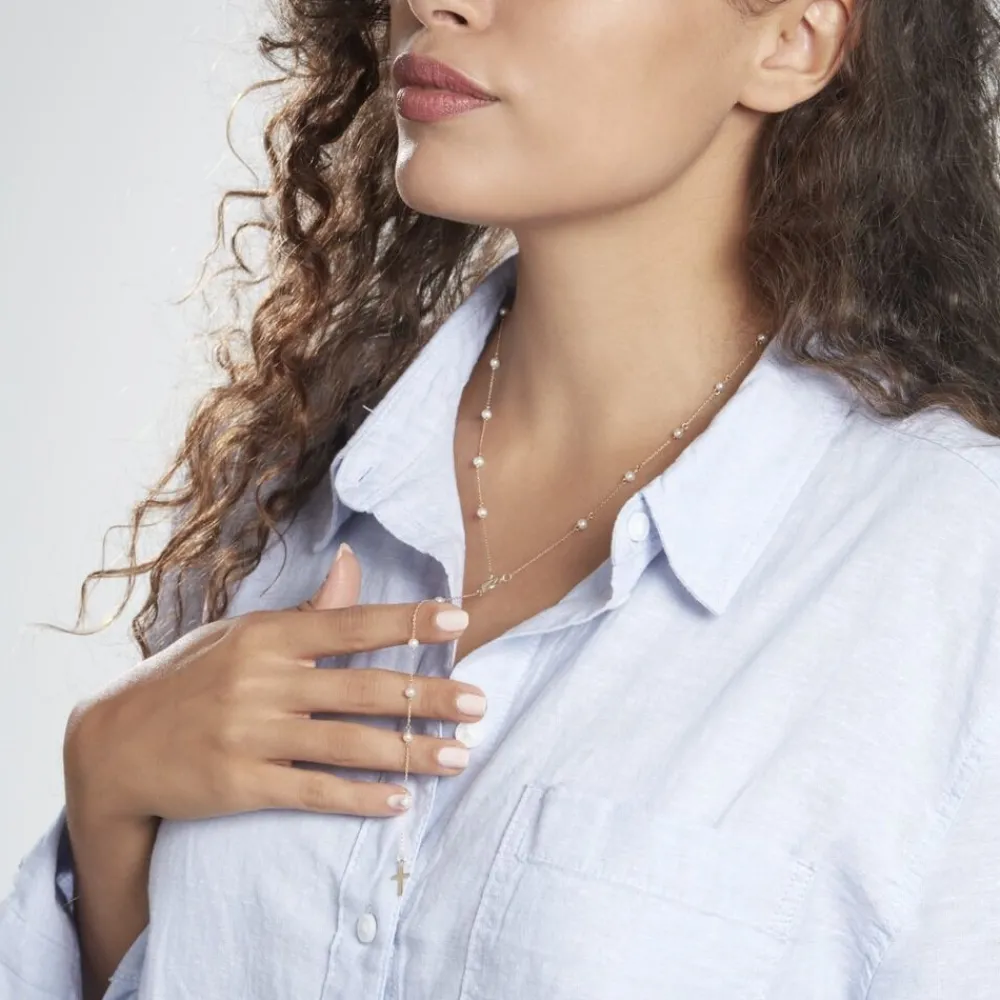 Marc Orian Colliers|Colliers Avec Pierres > Collier Vesta Or Jaune Perle De Culture