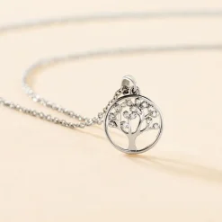 Marc Orian Colliers Fantaisie|Colliers Arbre De Vie > Collier Veva Argent Blanc Oxyde De Zirconium