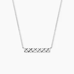 Collier Vinie Argent Blanc
