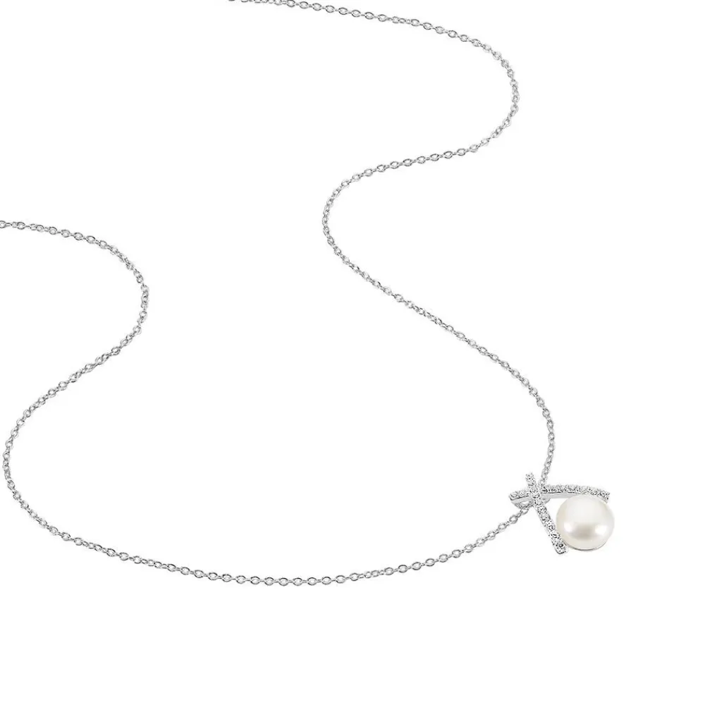 Marc Orian Colliers Fantaisie|Colliers > Collier Yacinthe Argent Blanc Perle De Culture Et Oxyde De Zirconium