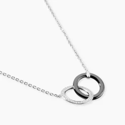Marc Orian Colliers|Colliers Avec Pierres > Collier You&me Argent Blanc Céramique Et Oxyde De Zirconium