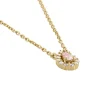 Collier Zihna Plaqué Or Jaune Pierre De Synthèse Oxyde
