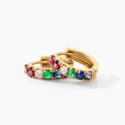 Marc Orian Bijoux Zirconium|Créoles > Creoles Andgelina Or Jaune Oxydes De Zirconium