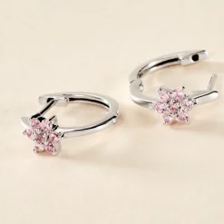 Marc Orian Créoles Argent|Bijoux Zirconium > Creoles Argent Blanc Blossom Bash Oxyde De Zirconium argent blanc oxyde