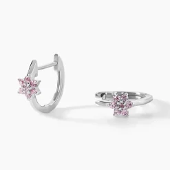 Marc Orian Créoles Argent|Bijoux Zirconium > Creoles Argent Blanc Blossom Bash Oxyde De Zirconium argent blanc oxyde