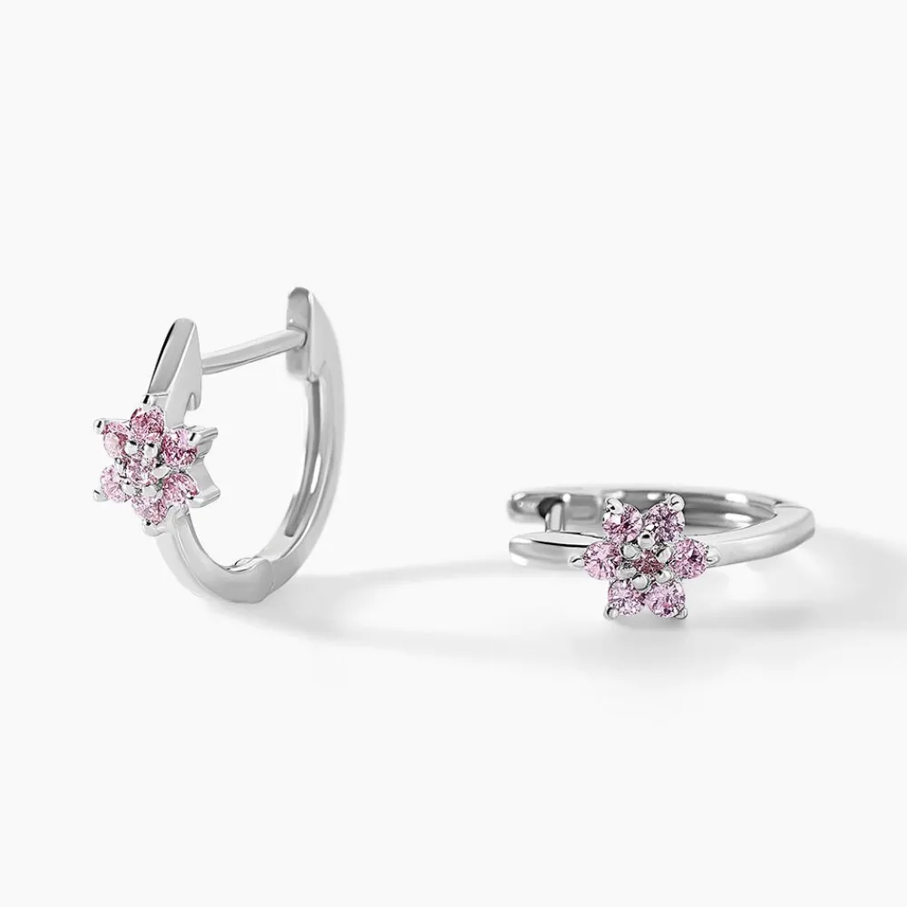 Marc Orian Créoles Argent|Bijoux Zirconium > Creoles Argent Blanc Blossom Bash Oxyde De Zirconium argent blanc oxyde