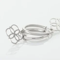 Creoles Elvyn Argent Blanc
