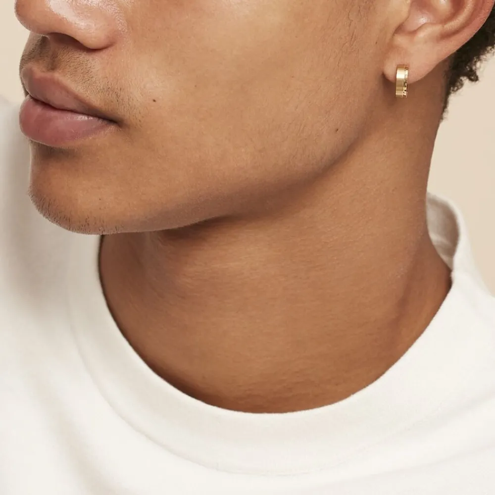 PHEBUS HIM Créoles|Bijoux Homme > Creoles Acier Doré
