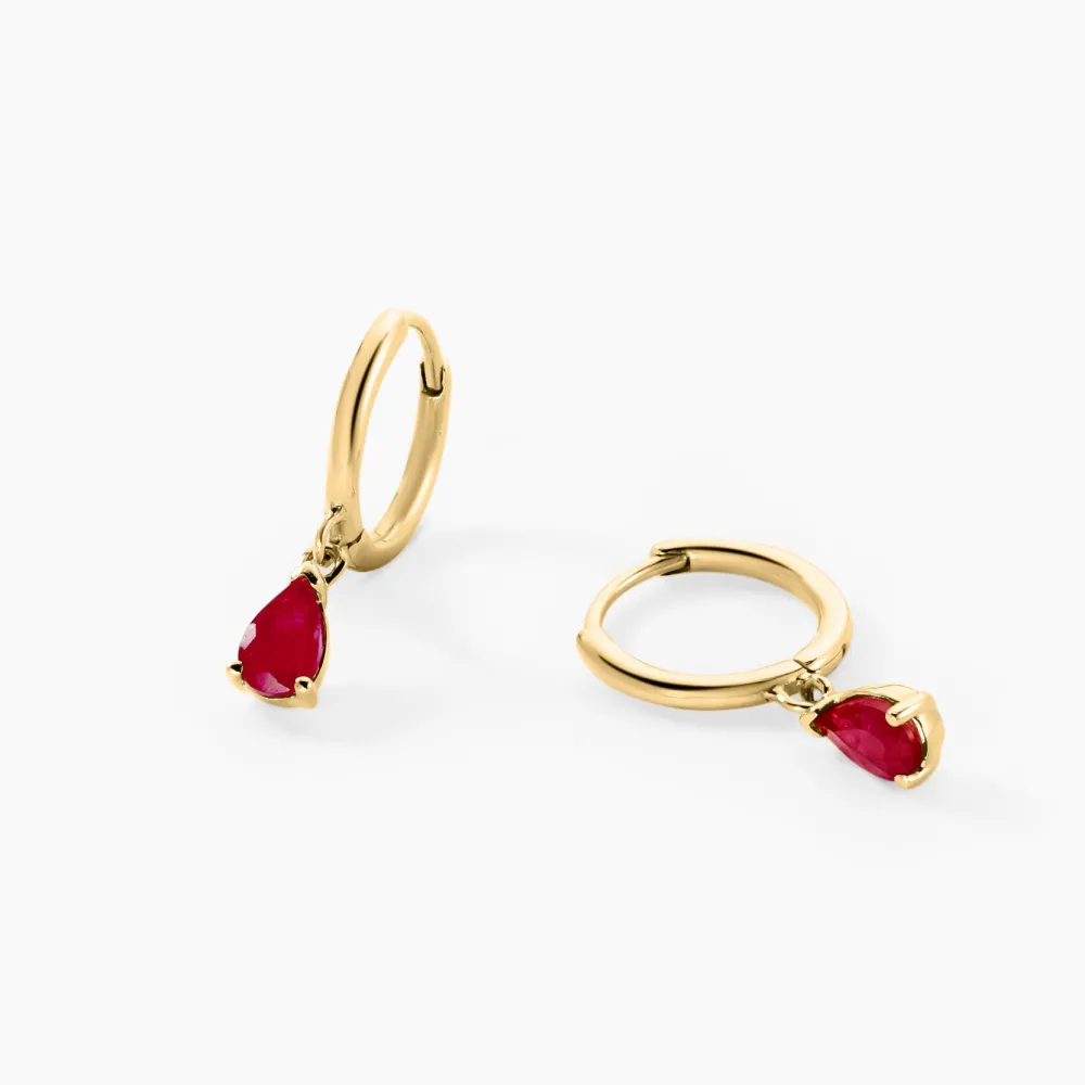 Marc Orian Anniversaire De Mariage|Créoles > Creoles Pluie D'Eclat or jaune rubis