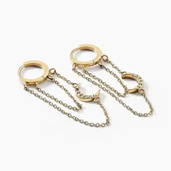 Marc Orian Bijoux Zirconium|Créoles > Créoles Acier Doré Oxyde De Zirconium