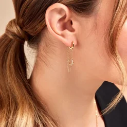 Marc Orian Bijoux Zirconium|Créoles > Créoles Acier Doré Oxyde De Zirconium