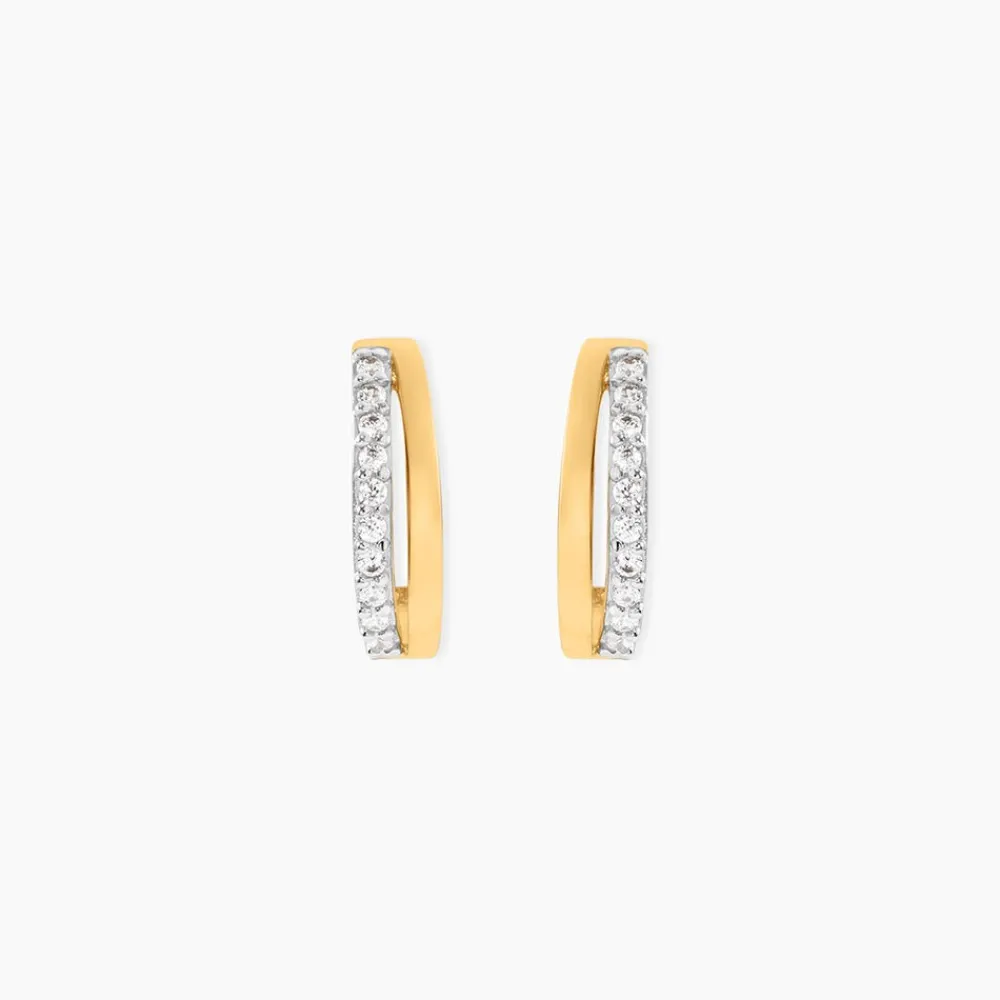 Marc Orian Bijoux Zirconium|Créoles > Créoles Aislin Or Jaune Oxyde De Zirconium