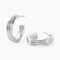 Marc Orian Créoles Argent|Créoles > Créoles Ambrine Argent Blanc