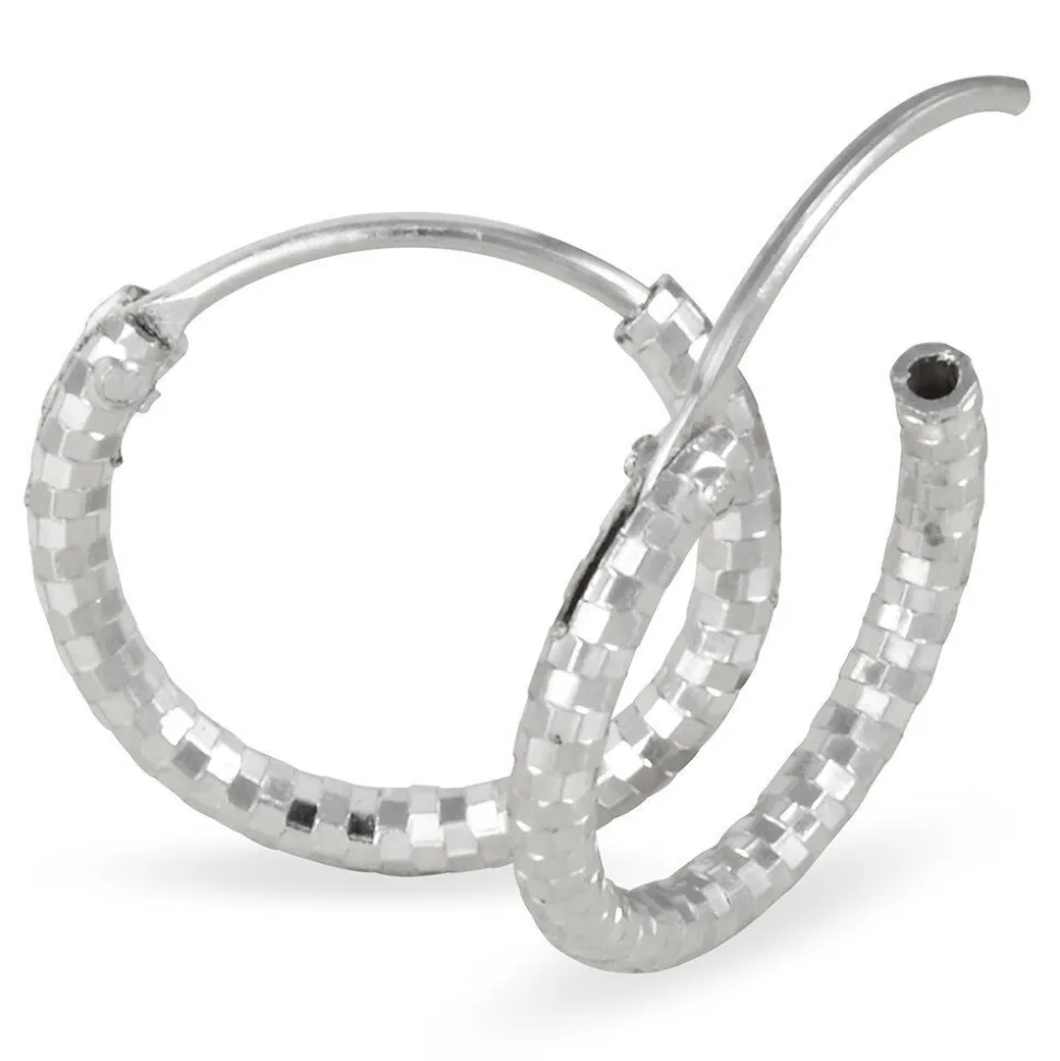 Créoles Argent Blanc Agathe