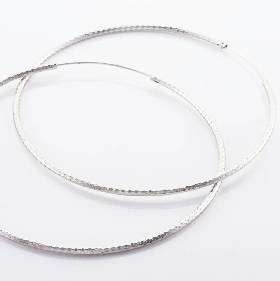 Créoles Argent Blanc Agathe