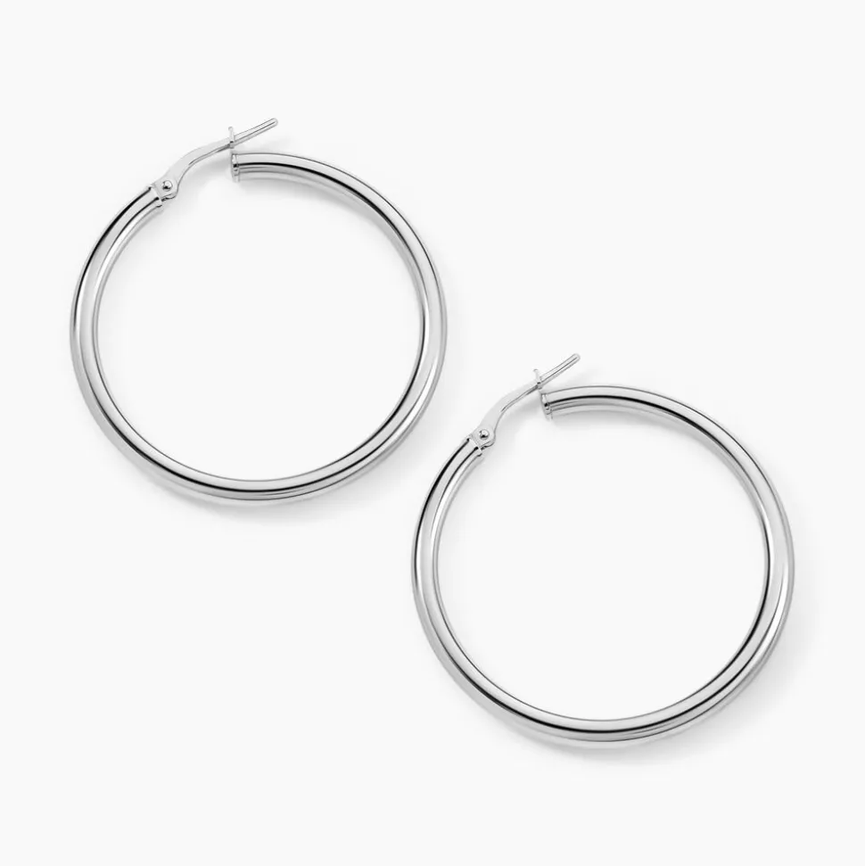 Créoles Argent Blanc Anne