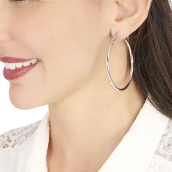 Marc Orian Créoles Argent|Créoles > Créoles Argent Blanc Anne