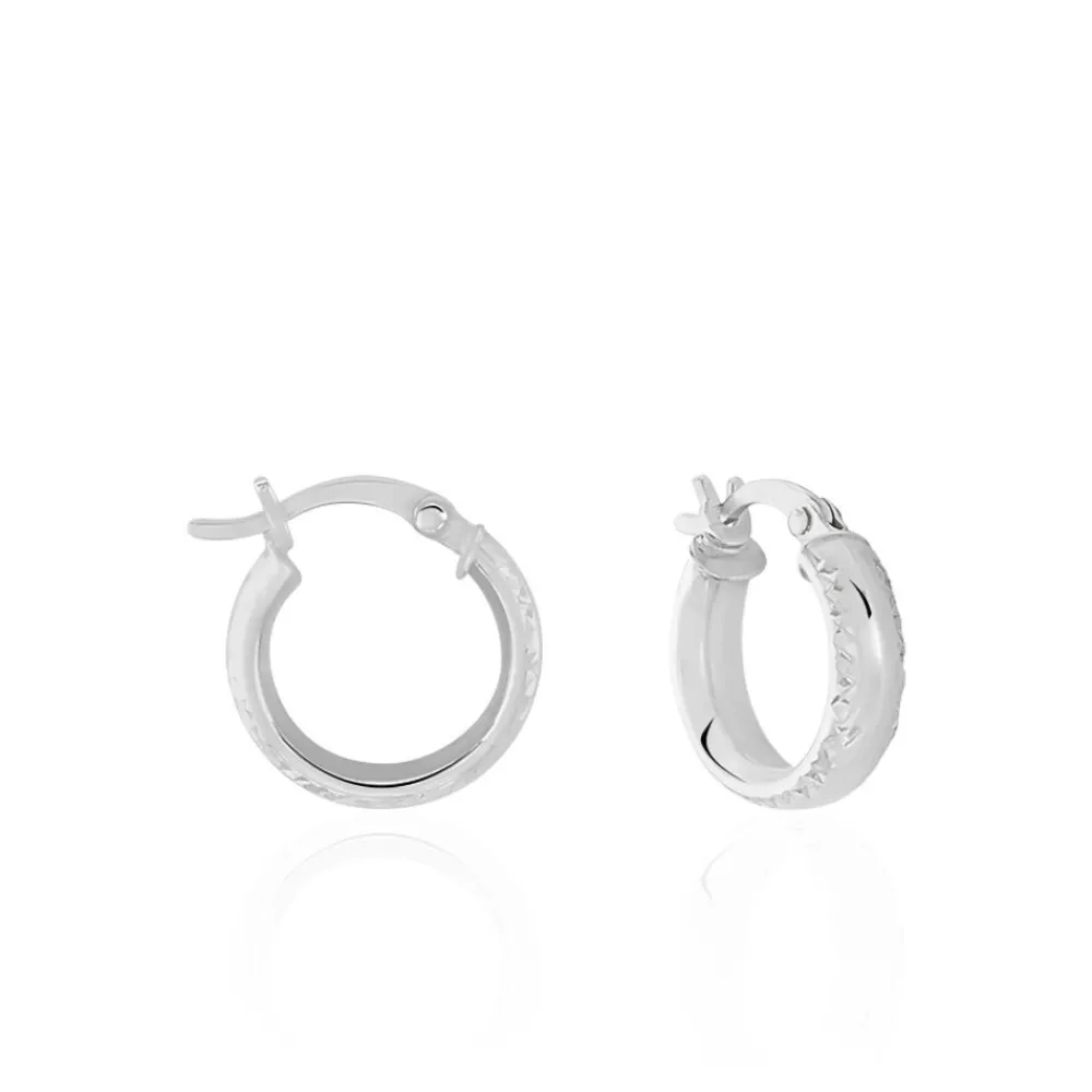 Marc Orian Créoles Argent|Créoles > Créoles Argent Blanc Ava