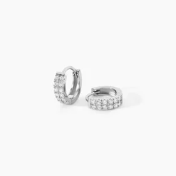 Marc Orian Créoles Argent|Bijoux Zirconium > Créoles Argent Blanc Denice Oxydes De Zirconium