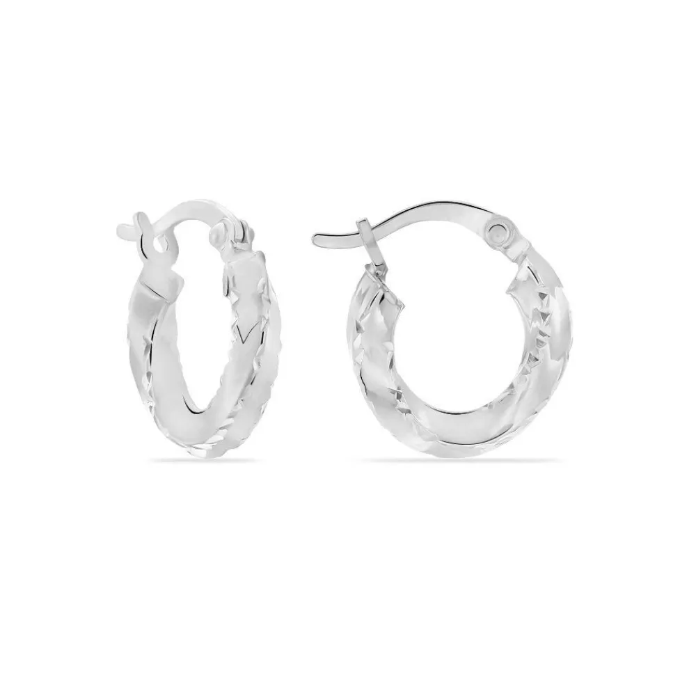 Marc Orian Créoles Argent|Créoles > Créoles Argent Blanc Diane