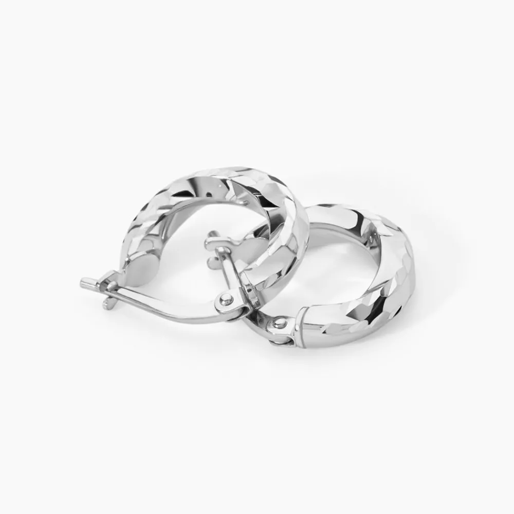 Marc Orian Créoles Argent|Créoles > Créoles Argent Blanc Diane