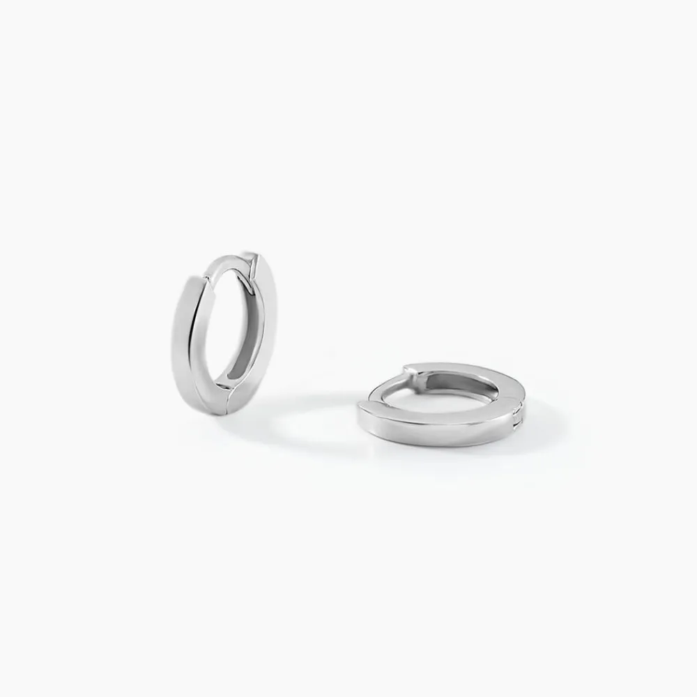 Marc Orian Créoles Argent|Créoles > Créoles Argent Blanc Eleanora