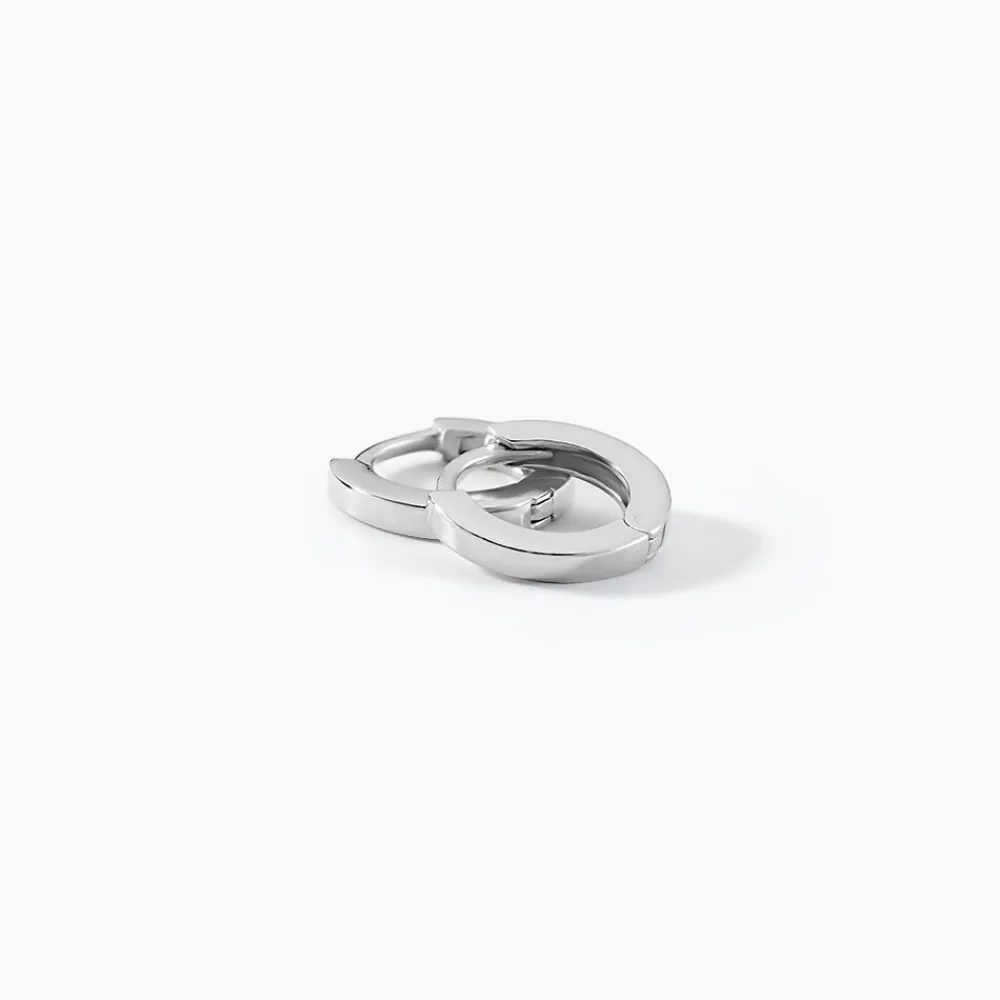 Marc Orian Créoles Argent|Créoles > Créoles Argent Blanc Eleanora