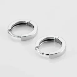 Marc Orian Créoles Argent|Créoles > Créoles Argent Blanc Eleanora