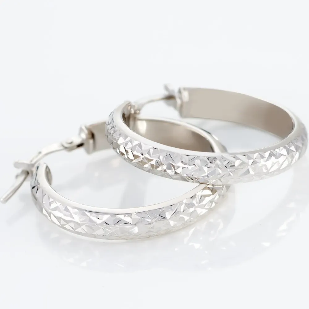Marc Orian Créoles Argent|Créoles > Créoles Argent Blanc Esmee