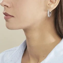 Marc Orian Créoles Argent|Créoles > Créoles Argent Blanc Esmee