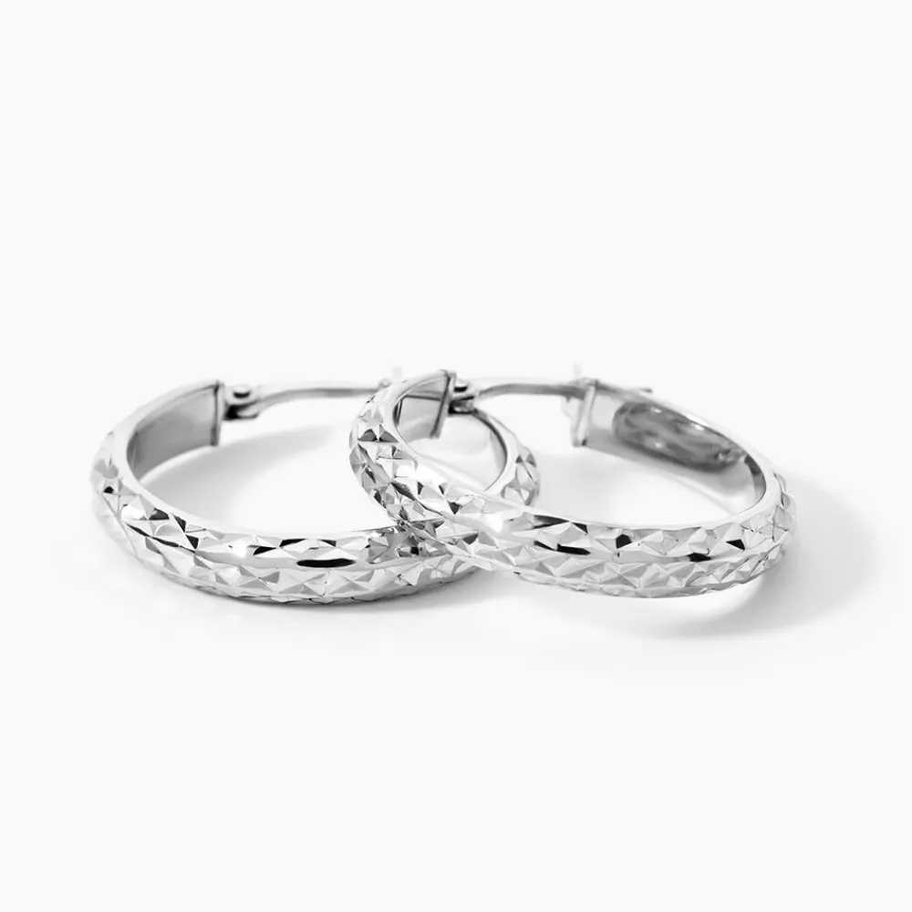 Marc Orian Créoles Argent|Créoles > Créoles Argent Blanc Esmee