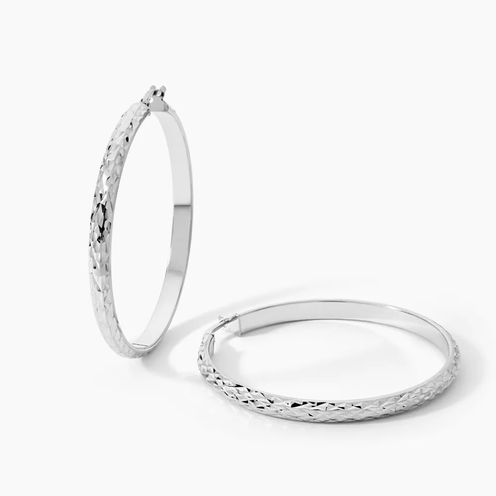 Marc Orian Créoles Argent|Créoles > Créoles Argent Blanc Esmee