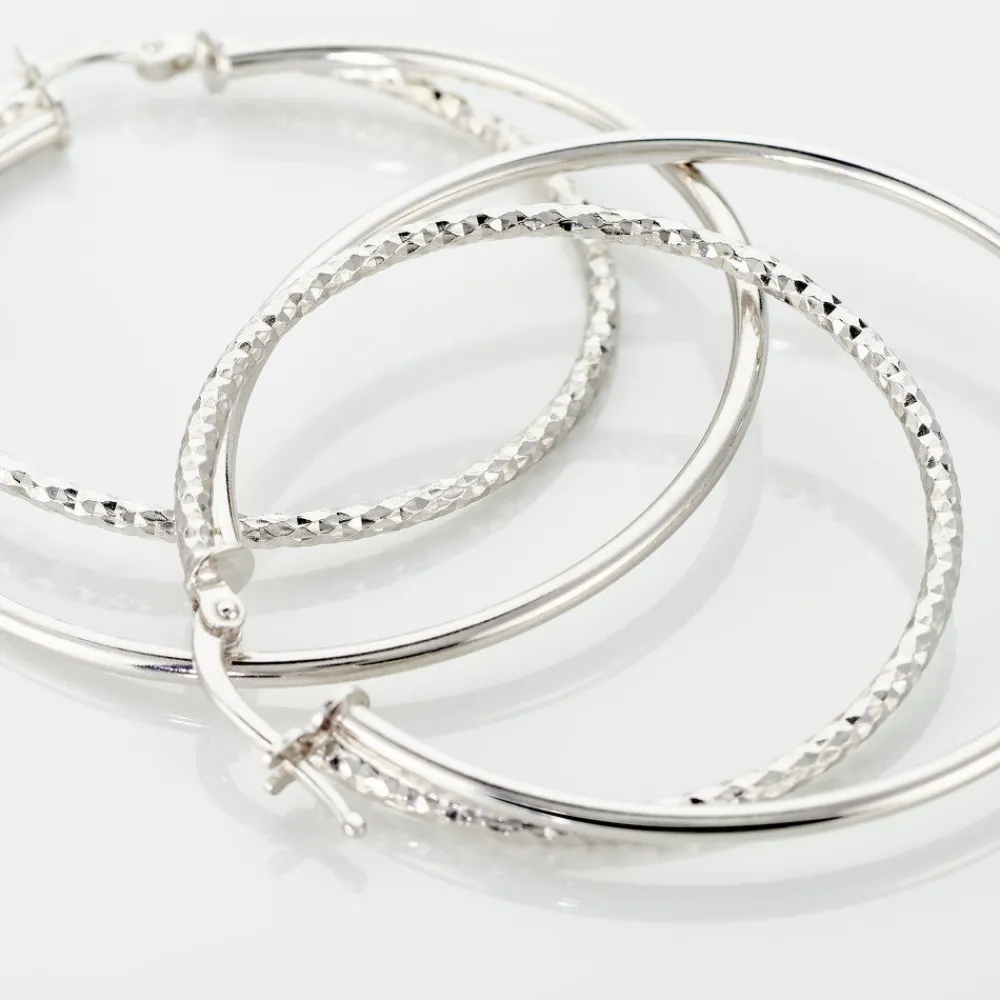 Marc Orian Créoles Argent|Créoles > Créoles Argent Blanc Marjorie