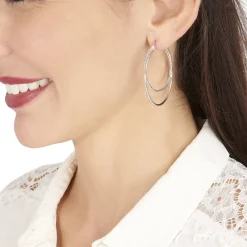 Marc Orian Créoles Argent|Créoles > Créoles Argent Blanc Marjorie