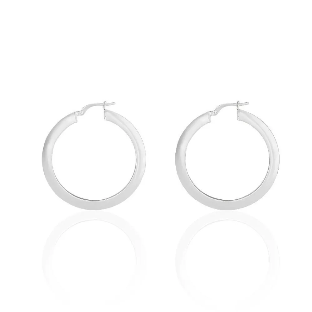 Marc Orian Créoles Argent|Créoles > Créoles Argent Blanc Mila