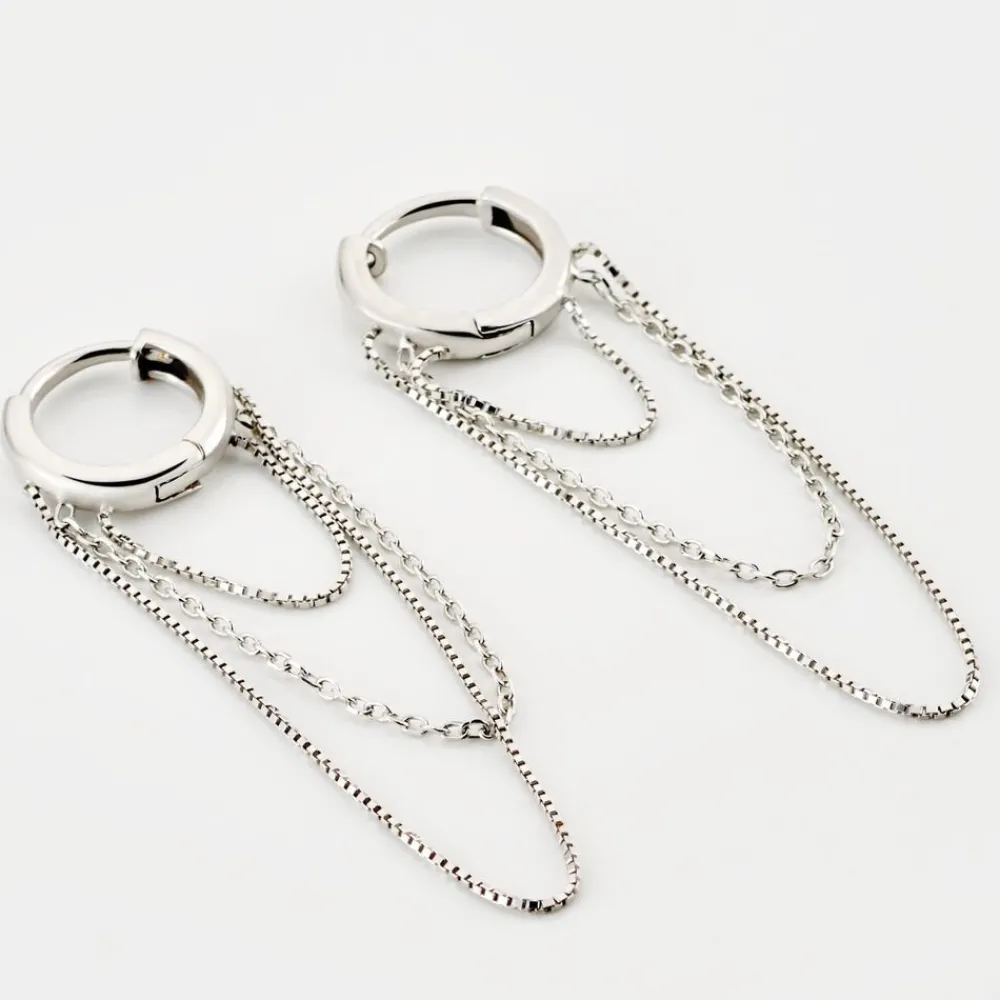 Marc Orian Créoles Argent|Créoles > Créoles Argent Blanc Olavi