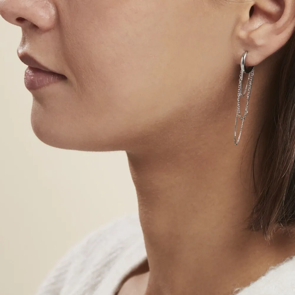 Marc Orian Créoles Argent|Créoles > Créoles Argent Blanc Olavi