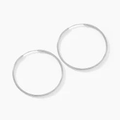 Créoles Argent Blanc Olympia