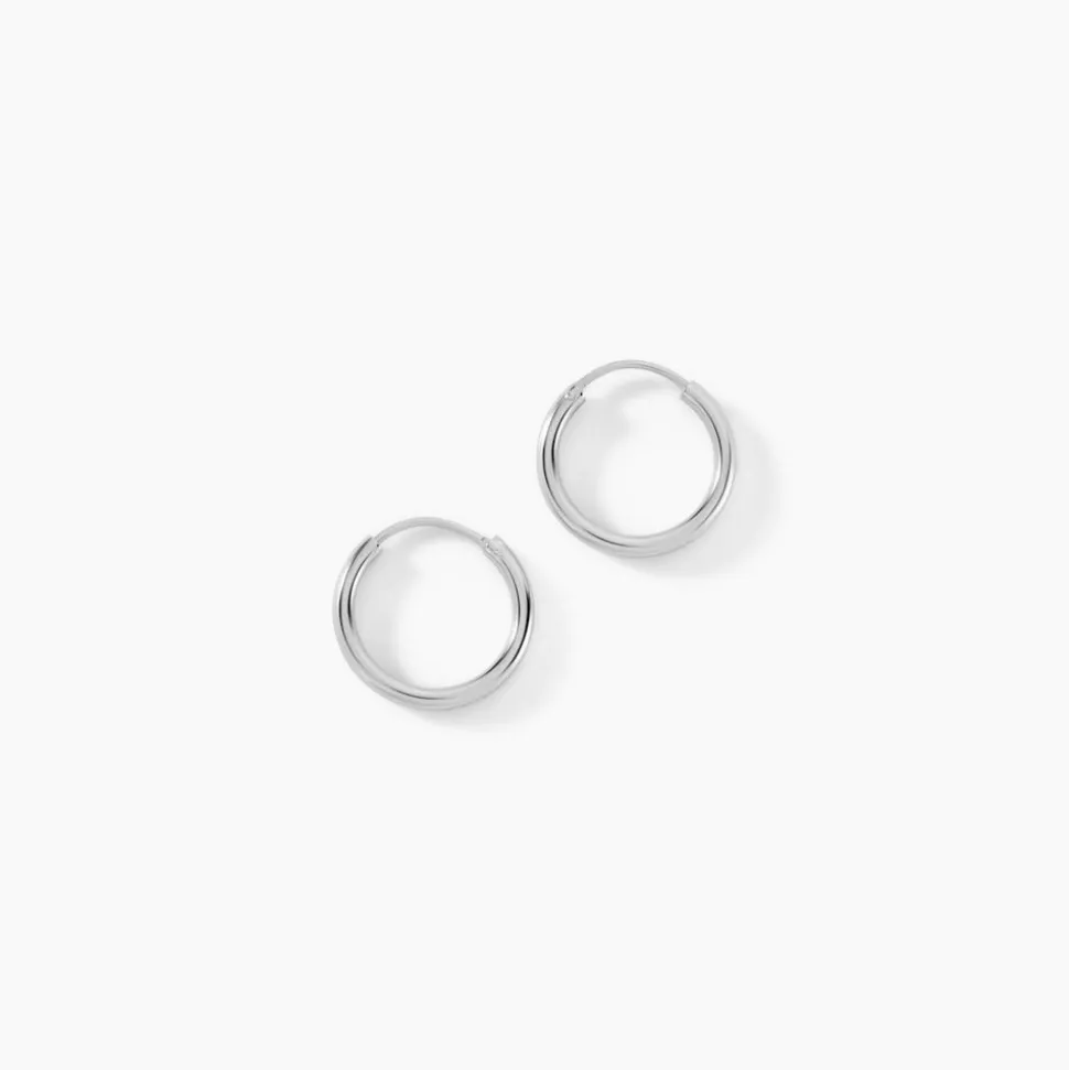 Créoles Argent Blanc Olympia
