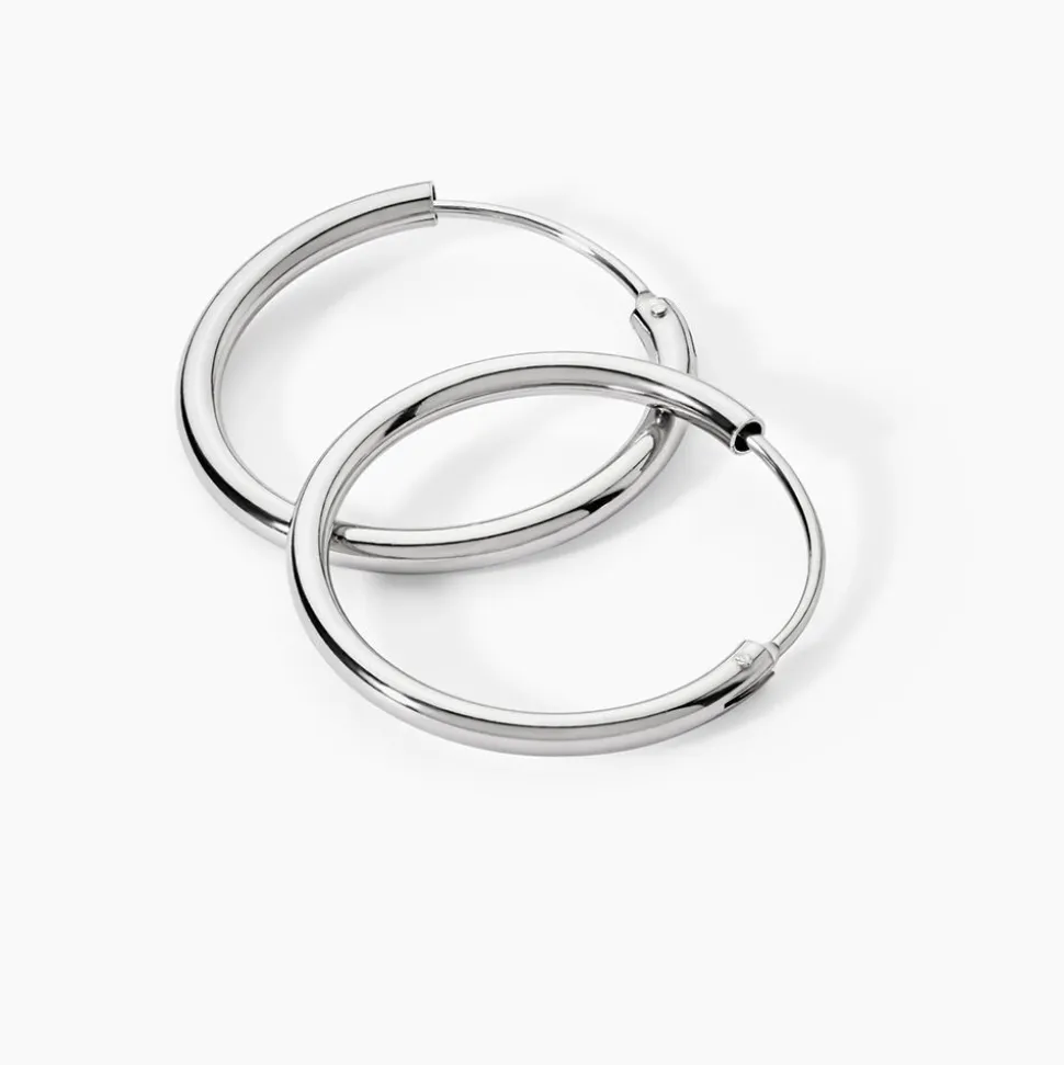 Créoles Argent Blanc Olympia